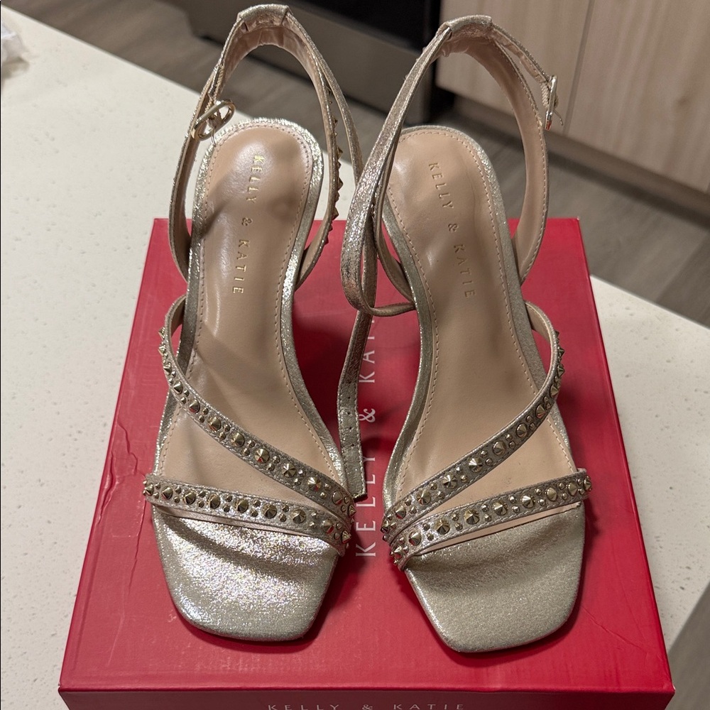 Kelly & Katie Glittering Silver Heels